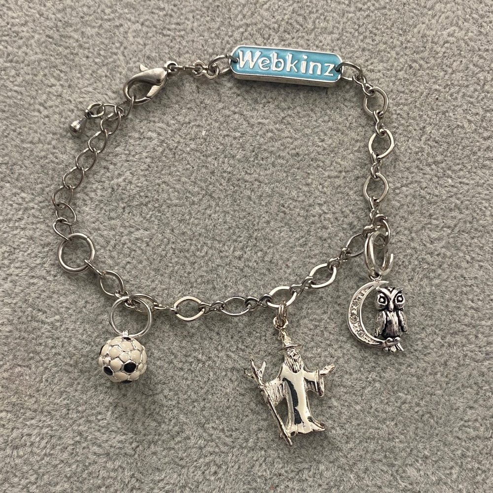Webkinz Rare Vintage Charm Bracelet With Sparkling Rhinestones